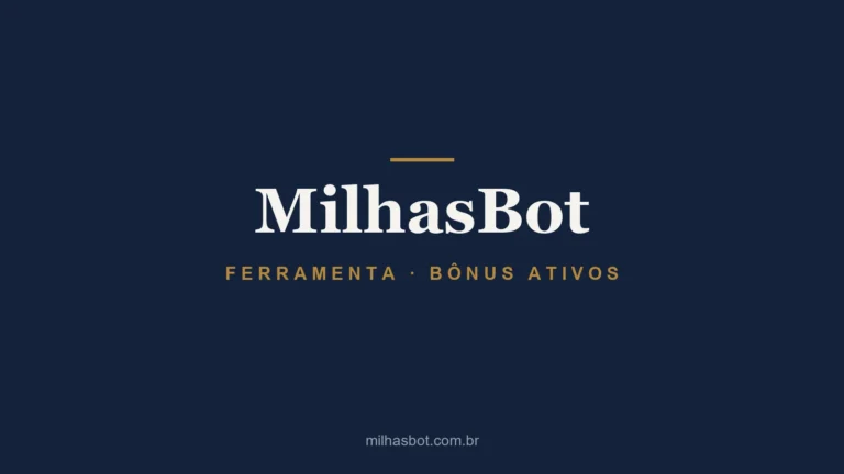 Bônus de transferência ativos, MilhasBot