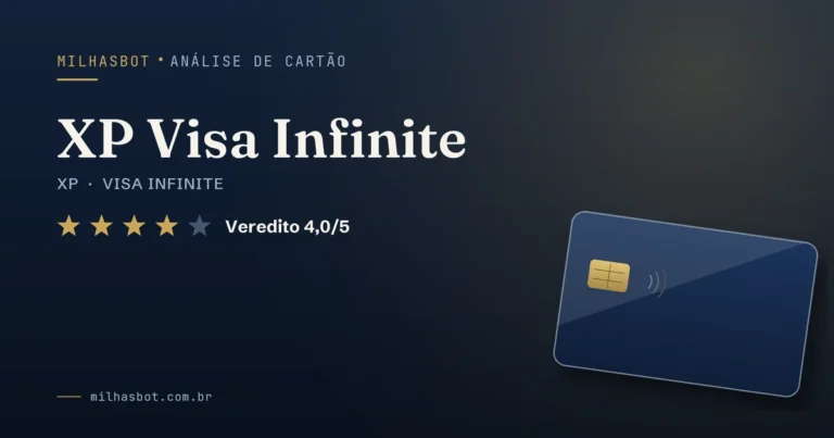 Arte de capa da análise MilhasBot do cartão XP Visa Infinite.