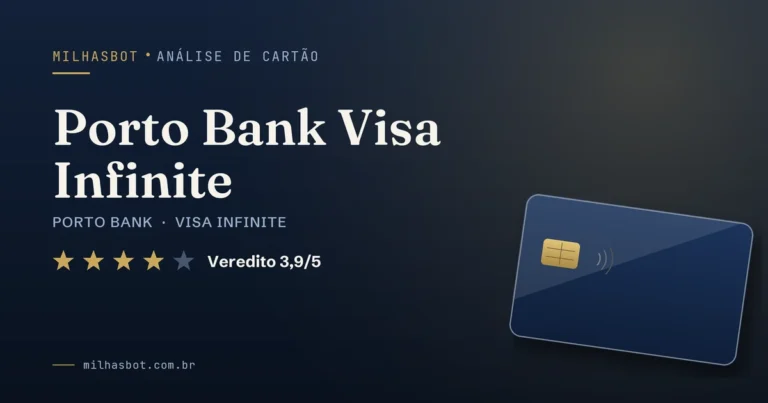 Arte de capa da análise MilhasBot do cartão Porto Bank Visa Infinite.