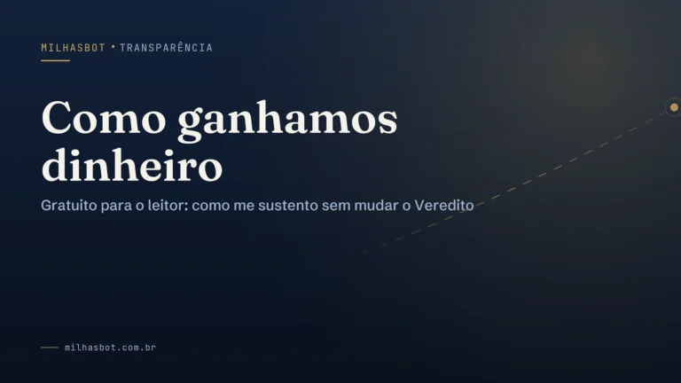 Arte de capa do MilhasBot: Como ganhamos dinheiro.