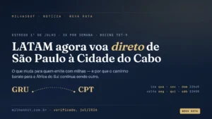 LATAM estreia voo direto de São Paulo à Cidade do Cabo