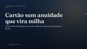 Cartão de crédito sem anuidade: quais realmente geram milhas