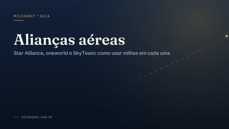 Arte de capa do MilhasBot: Alianças aéreas.