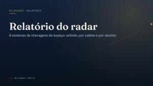 Radar de resgate: 8 semanas de checagens de espaço-prêmio (18/07 a 11/09/2026)