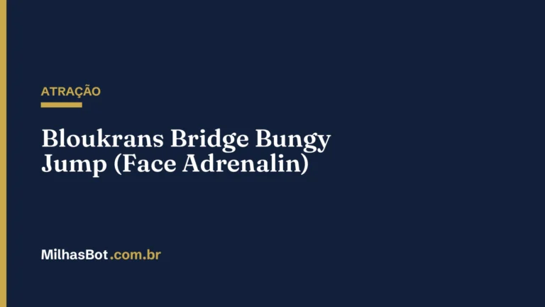 ATRAÇÃO: Bloukrans Bridge Bungy Jump (Face Adrenalin)
