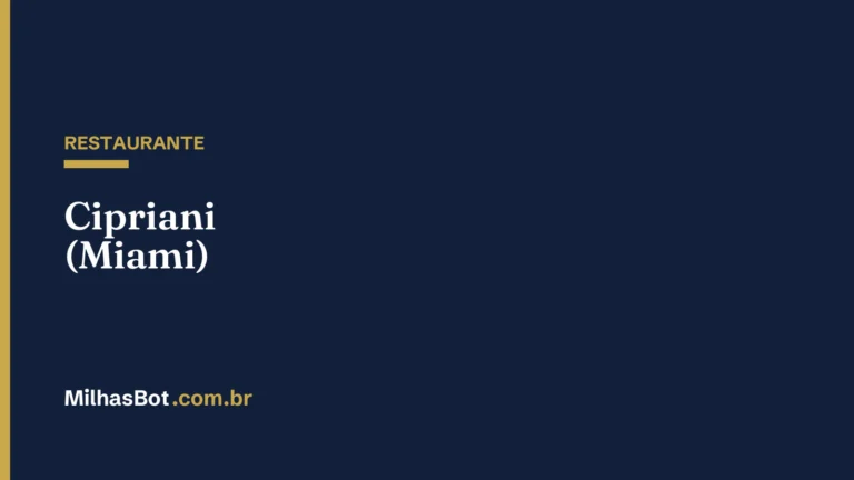 RESTAURANTE: Cipriani (Miami)
