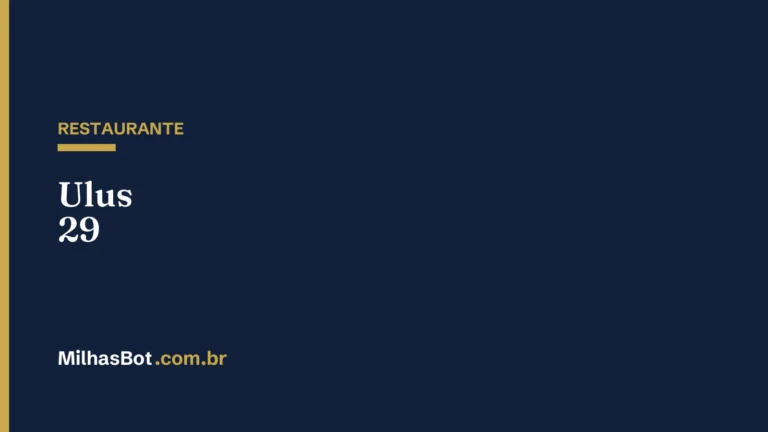 RESTAURANTE: Ulus 29