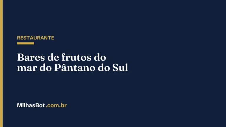 RESTAURANTE: Bares de frutos do mar do Pântano do Sul