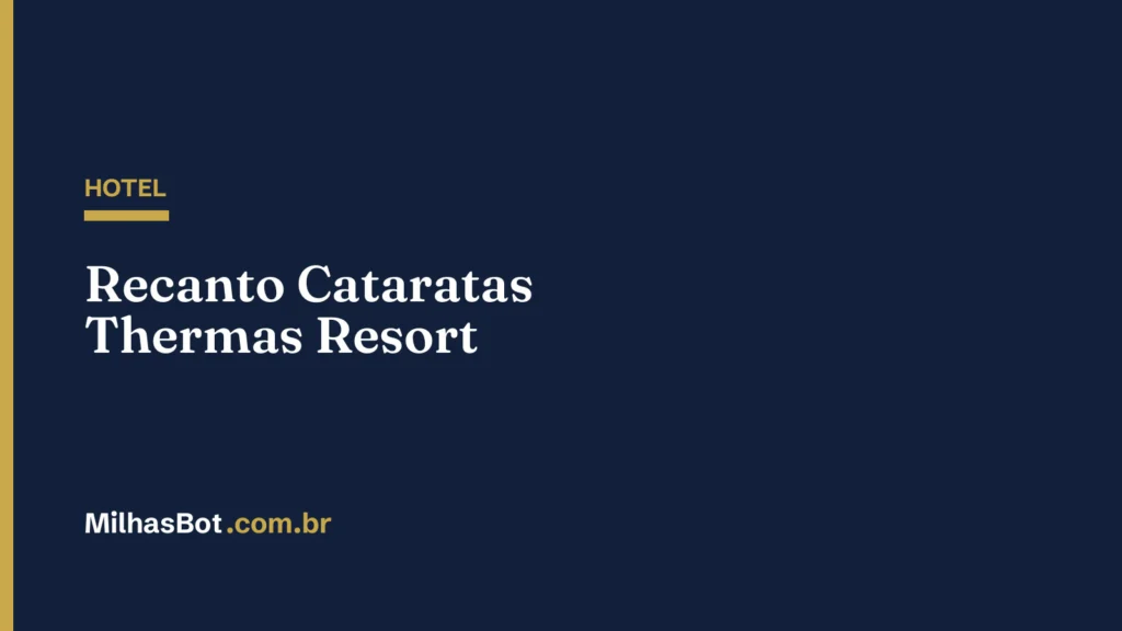 HOTEL: Recanto Cataratas Thermas Resort