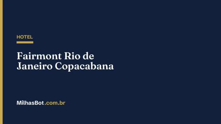 HOTEL: Fairmont Rio de Janeiro Copacabana