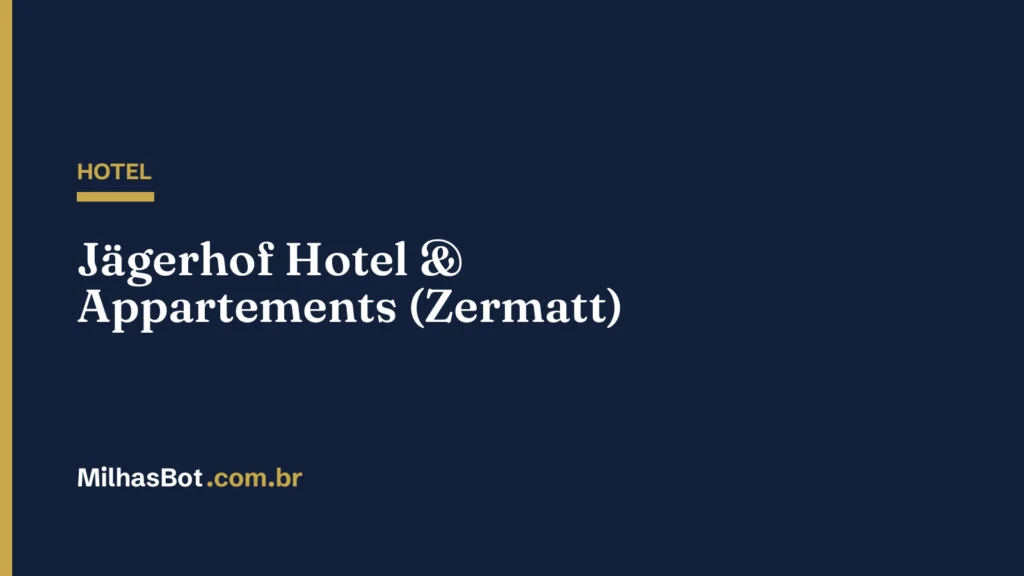 HOTEL: Jägerhof Hotel & Appartements (Zermatt)