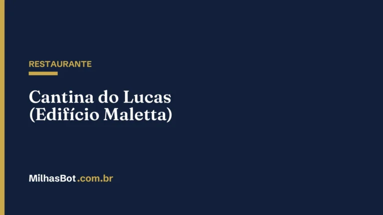 RESTAURANTE: Cantina do Lucas (Edifício Maletta)