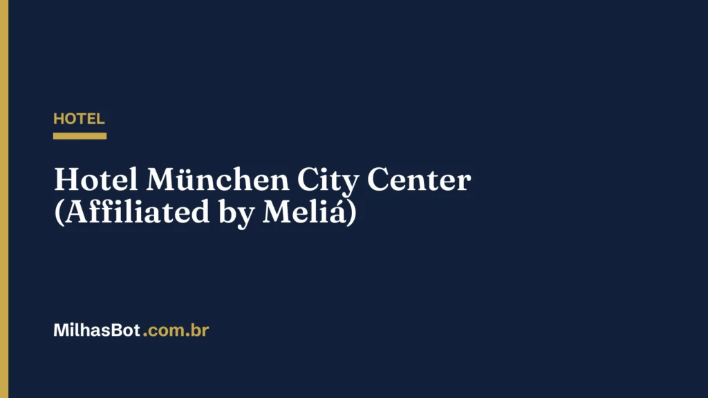 HOTEL: Hotel München City Center (Affiliated by Meliá)