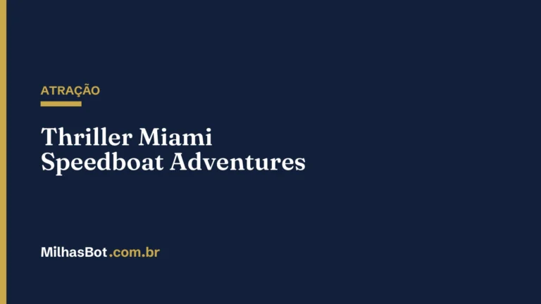 ATRAÇÃO: Thriller Miami Speedboat Adventures
