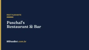 RESTAURANTE: Paschal’s Restaurant & Bar