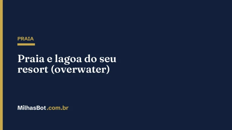PRAIA: Praia e lagoa do seu resort (overwater)