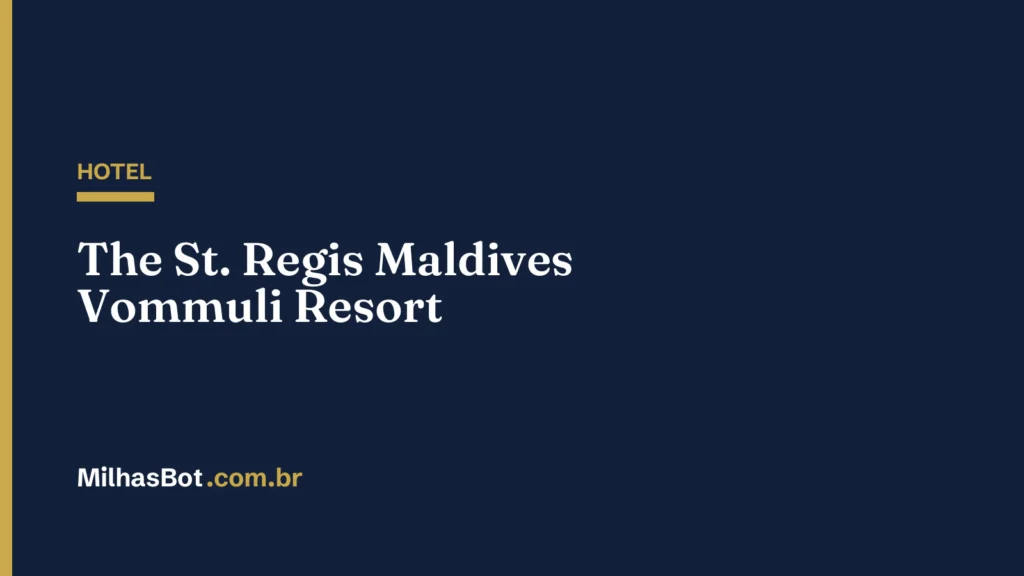 HOTEL: The St. Regis Maldives Vommuli Resort