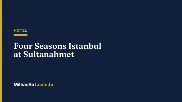 HOTEL: Four Seasons Istanbul at Sultanahmet