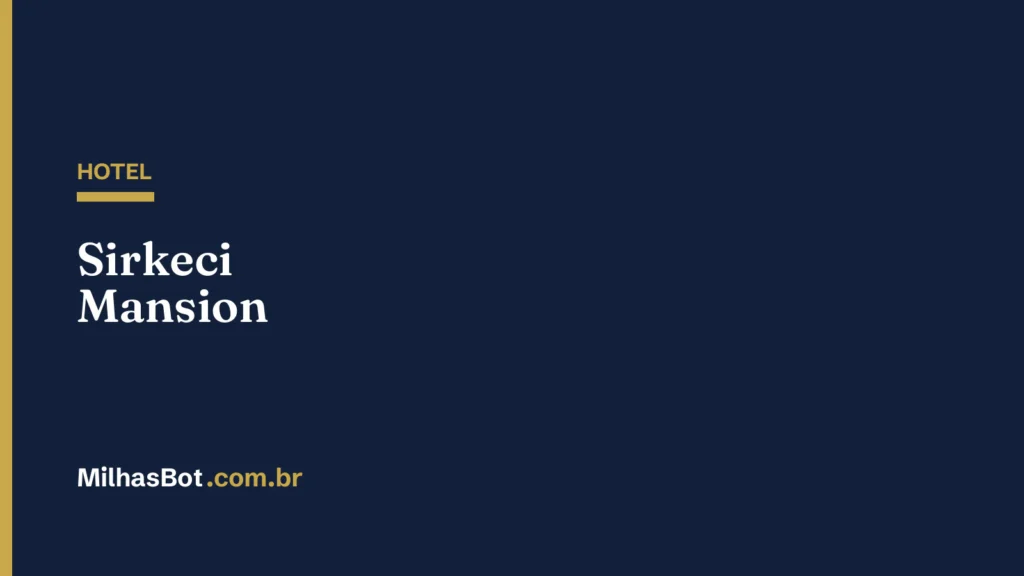 HOTEL: Sirkeci Mansion