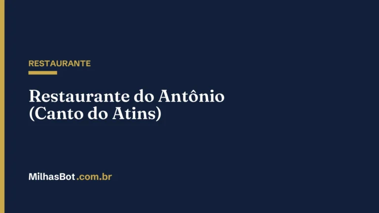 RESTAURANTE: Restaurante do Antônio (Canto do Atins)
